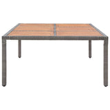 Garden Table Grey and Natural Wood