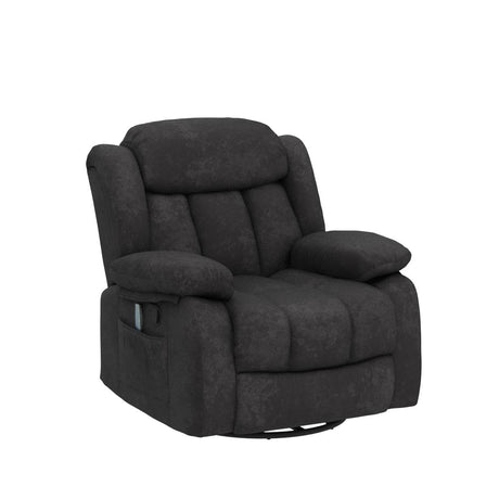 Massage Swivel Rocker Recliner Chair with Heat and Vibration, 360 Degree Swivel Manual