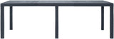 Patio Table Anthracite 86.6"x35.4"x28.3" Plastic Rattan Look
