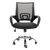 Office Computer Desk Chair Mid Back Executive Rolling Swivel Adjustable Task Chair Ergonomic Mesh Lumbar Support Desk with Armrest, Adjustable Height Black