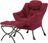 Modern Chair with Folding Footrest Lounge Accent Chai