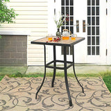 3 PCS Patio Swivel Bar Set Outdoor Furniture Bar Height Bistro Set
