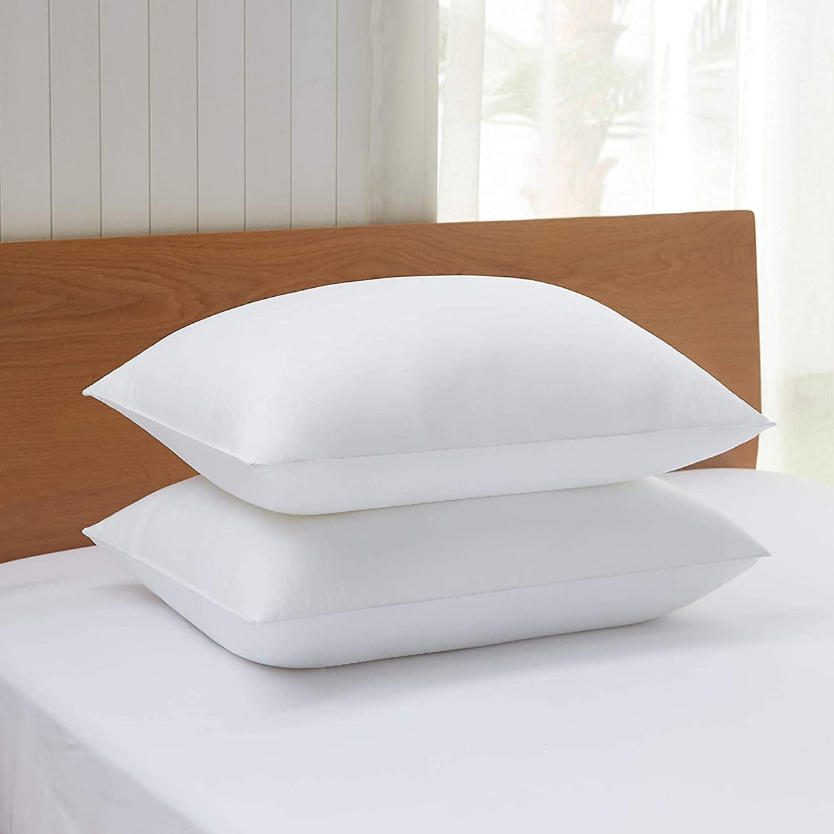 Acanva Bed Pillows 2 Pack Hotel Collection Luxury Soft Inserts for Sleeping-Breathable and Comfortable for Stomach Back Sleepers, King (Pack of 2), White 2 Count