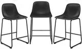 TOPRTV Bar Stools Set of 4, Counter Height Barstools with Soft Back and Metal Legs