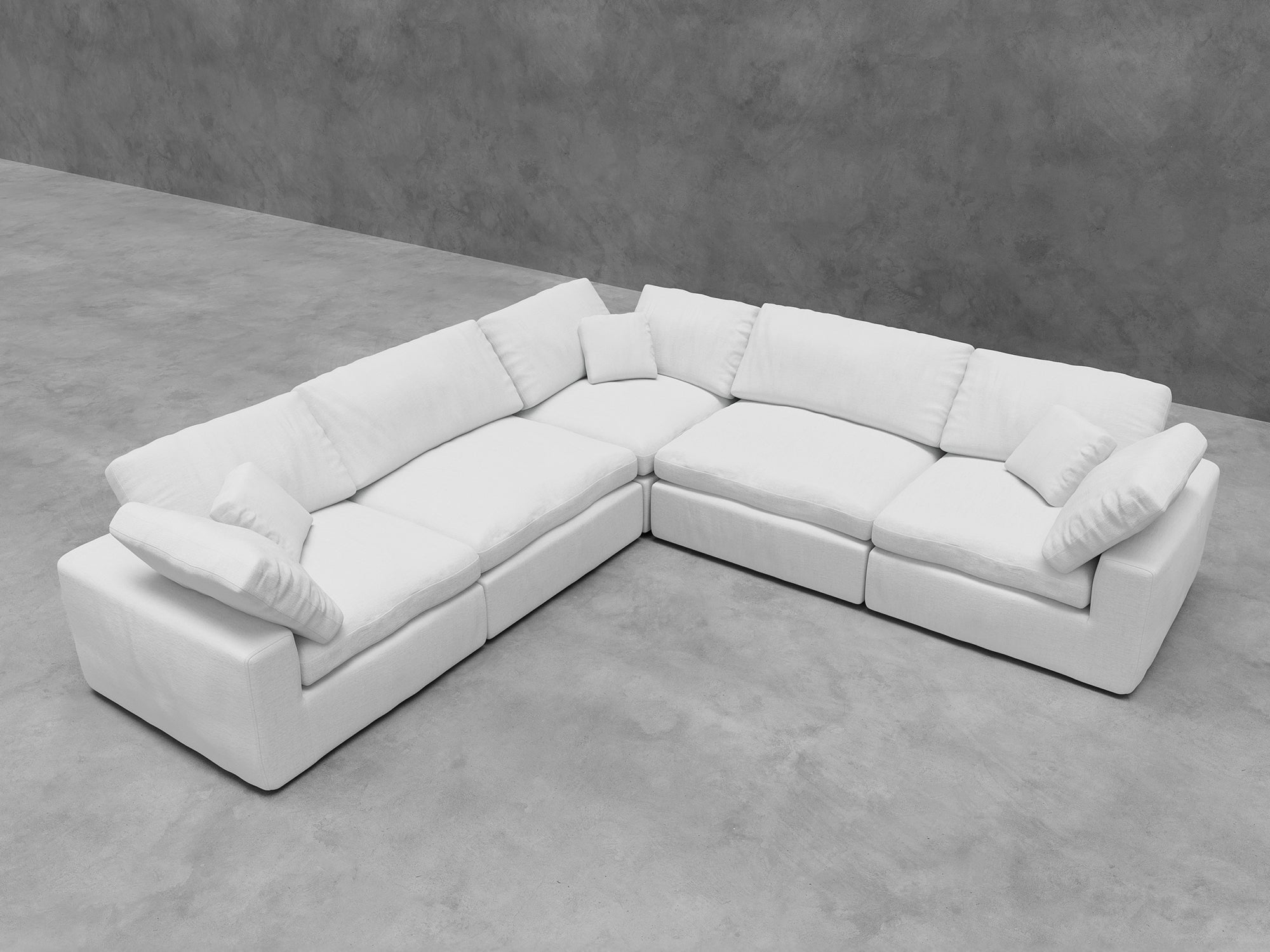 5-Piece Modular Sectional Sofa with Reversible Cushions