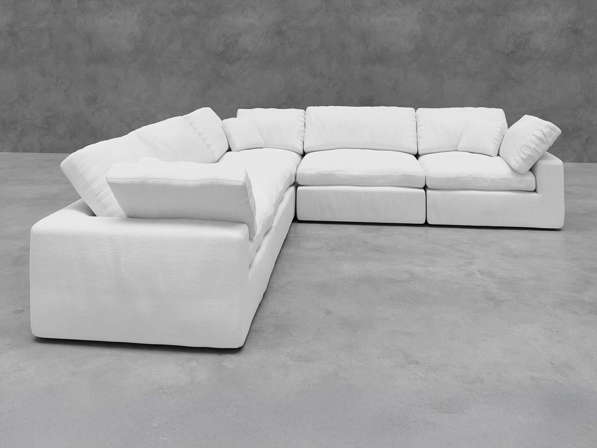 5-Piece Modular Sectional Sofa with Reversible Cushions