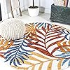 AMC100A-3 Tropics Palm Leaves Indoo Area-Rug Bohemian Floral Easy