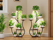 6-tier metal plant stand with grow lights – 2-pack indoor shelf
