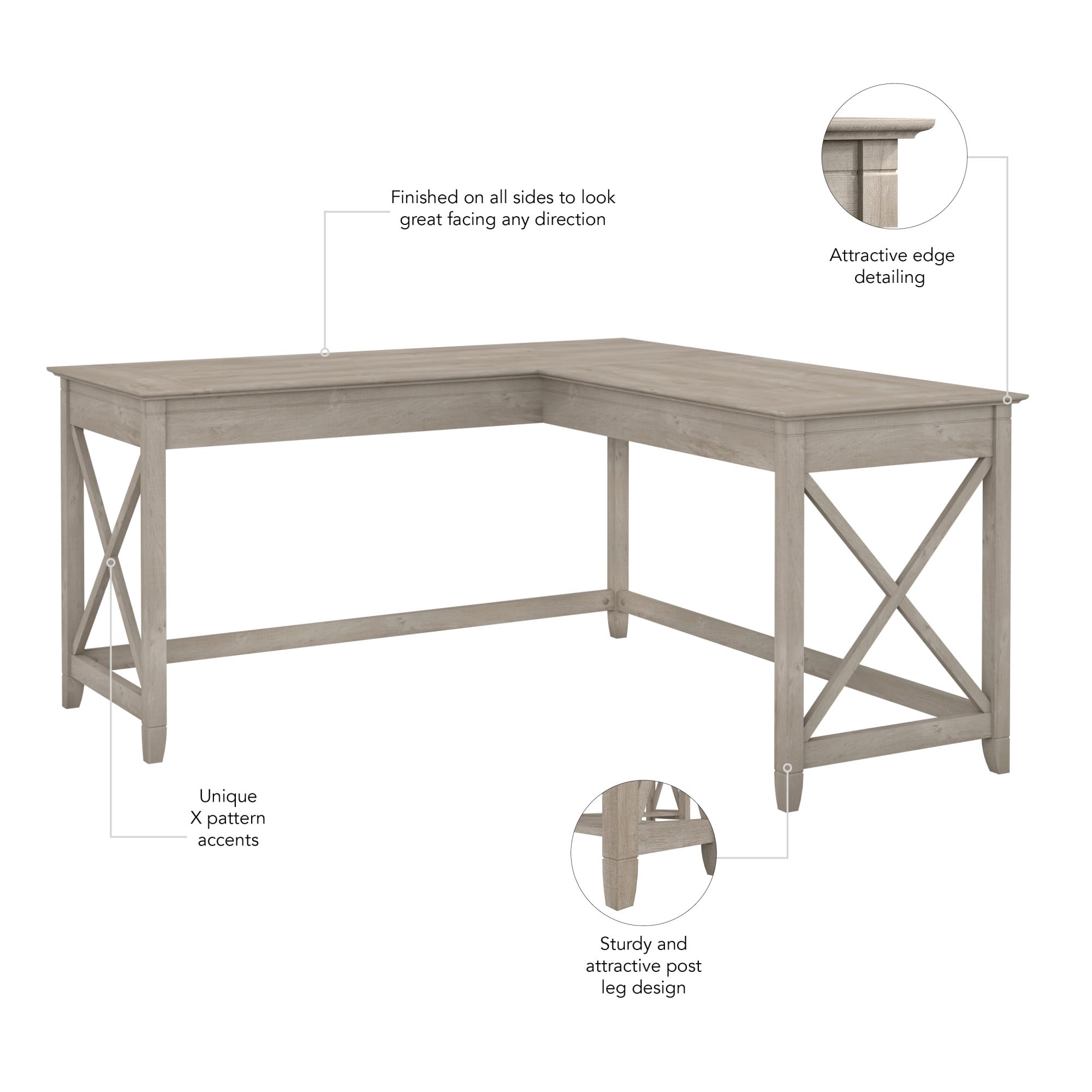 60-inch Home Office Writing Desk with Large Workspace