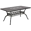 35.4" Round Patio Dinning Table, Outdoor Cast Aluminum Dinning Table