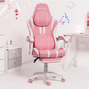 Gaming Chair with Bluetooth Speakers and Massage - Reclining High Back Desk Chair with Footrest, 400lbs Capacity