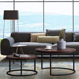 Modern Nesting Coffee Table Set,Round Wood Accent Coffee Table End Tables