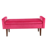 Home Decor | Upholstered Modern Velvet Storage Ottoman Bench