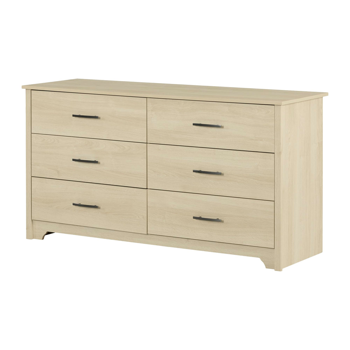 Fusion 6-Drawer Dresser, Bleached Oak