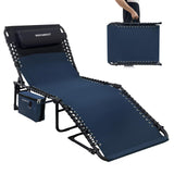 Outdoor with Insulated Cooler Bag Portable for Outside Patio Chaise Lounge Chair 5