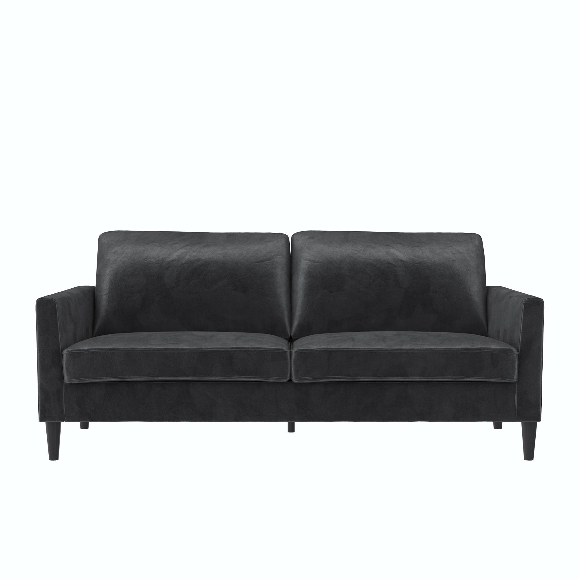 Winston Sofa with Pocket Coils, Dark Gray Velvet