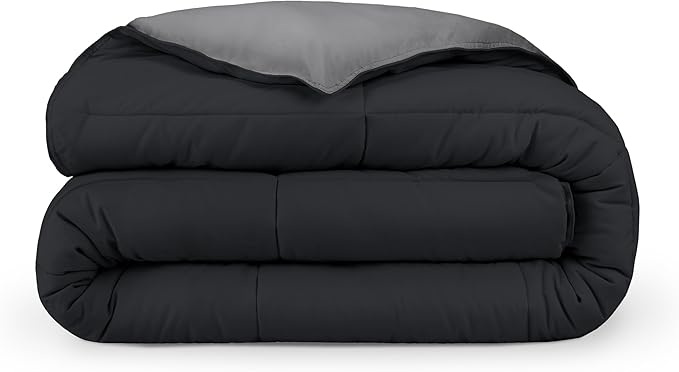 Extra Long Comforter - Reversible Colors - Goose Down Alternative - Ultra-Soft