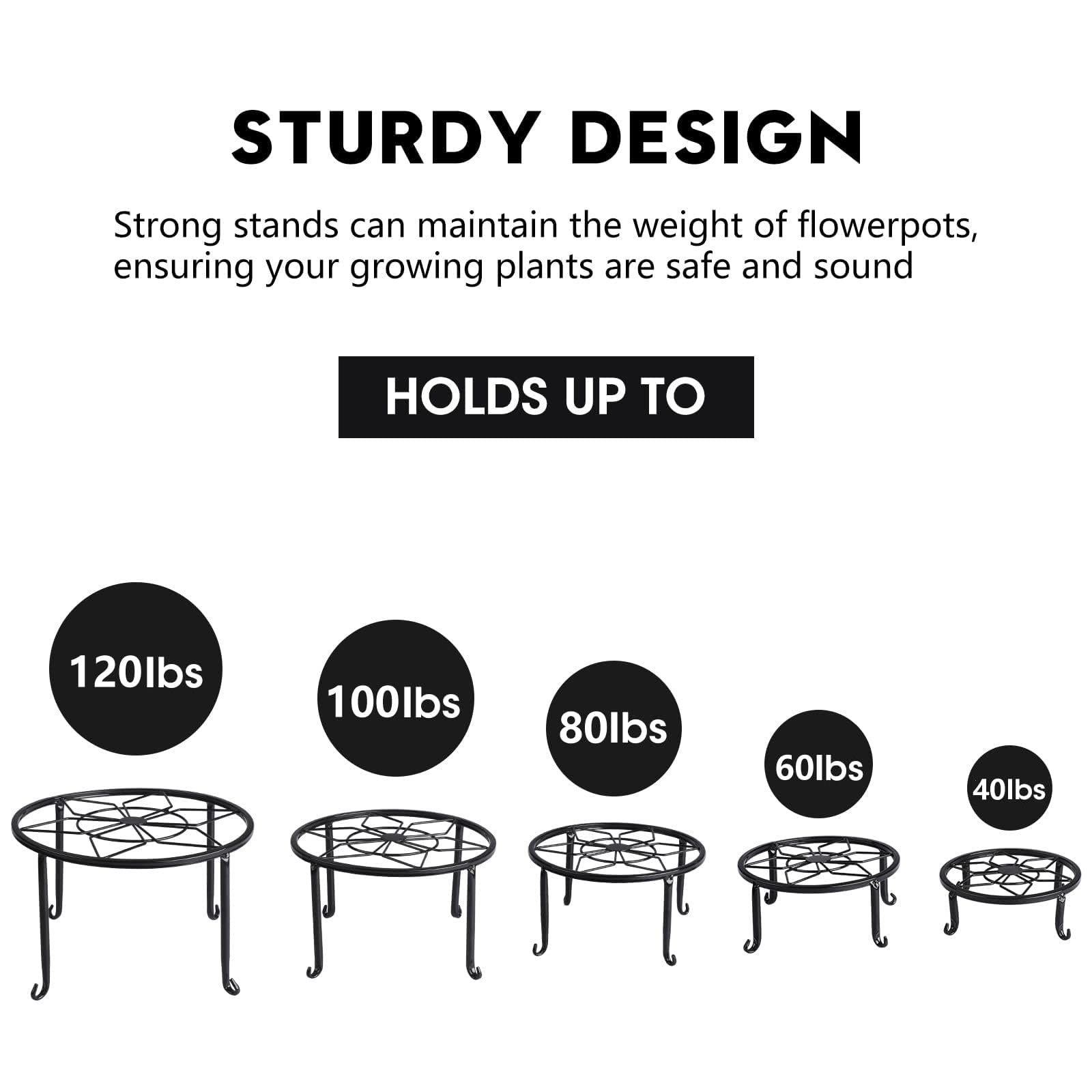 EverBloom 5-Tier Metal Plant Stand