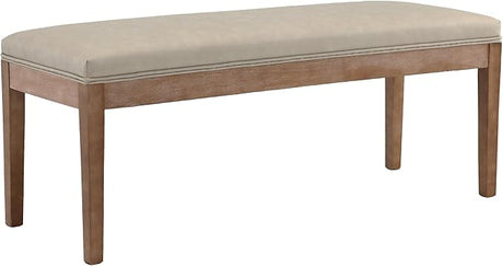 PU Leather Upholstered Entryway Bench Dining Table Benches Farmhouse