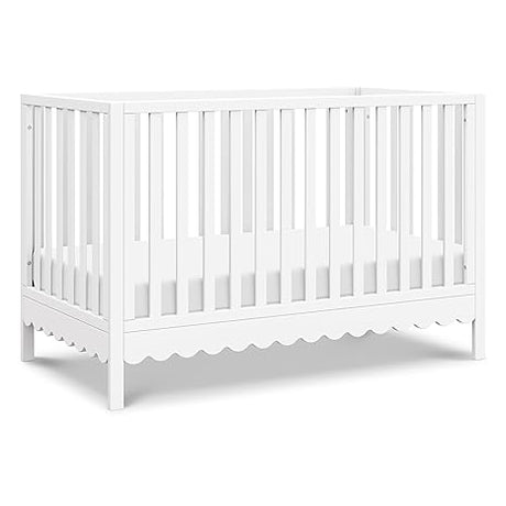 DaVinci Sammy Scallop 4-in-1 Convertible Crib in Light Sage, GREENGUARD Gold Certified