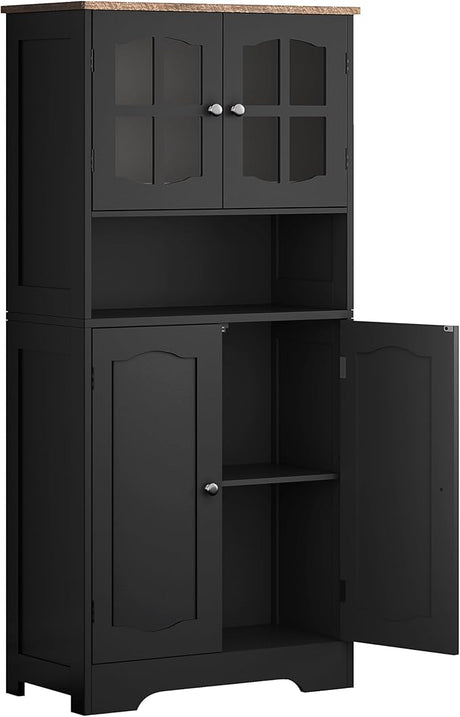 Bathroom Storage Cabinet, Freestanding Storage Cabinet with Doors and Shelves