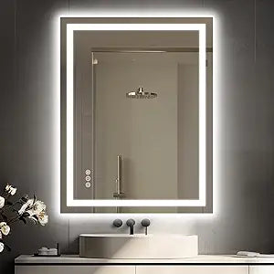 LED Bathroom Mirror with Light Bathroom Vanity Mirror 40x32 Inch Anti-Fog