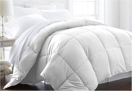 ienjoy Home Home Collection Premium Luxury Down Fiber Comforter, California King, White (Model: IEH-COMFORTER-KING-WHITE)