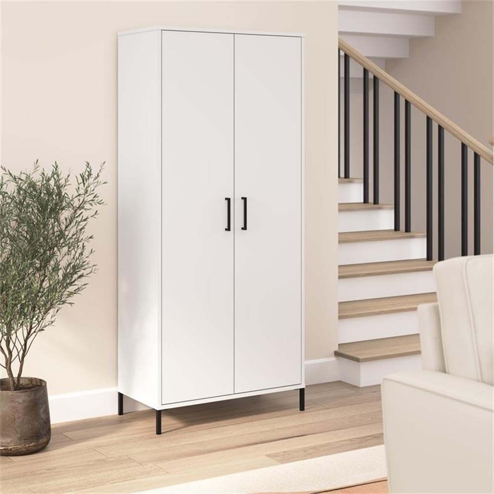 Tall Storage Cabinet with Doors - Engineered Wood