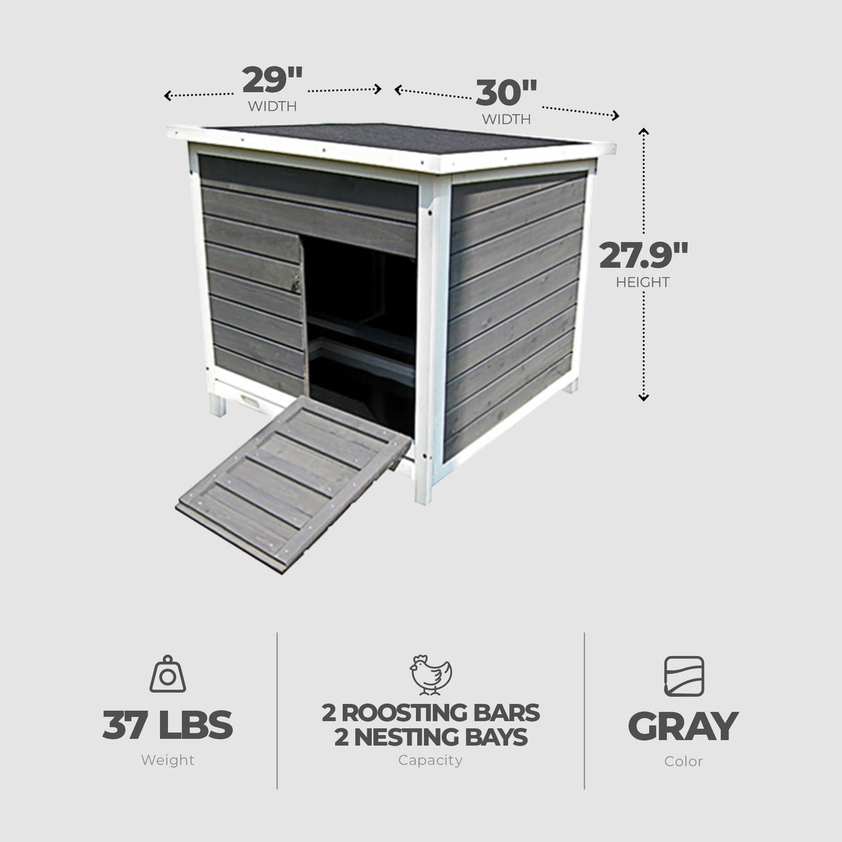 My Backyard Farm Portable 29 x 30 x 27.9 Inch Nesting and Roosting Box