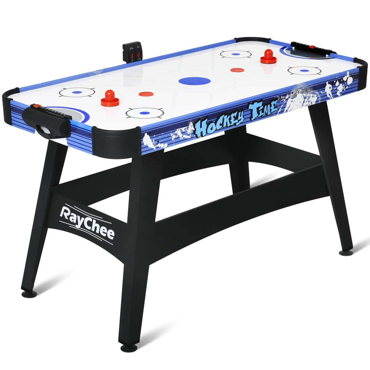 58" Air Hockey Table, Indoor Powered Air Hockey Game Table w/2 Pucks