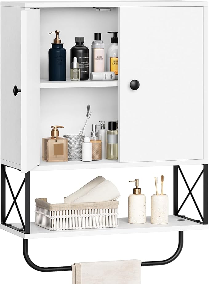 67.1" Tall Bathroom Cabinet, Storage Cabinet with 6 Shelves & Drawer