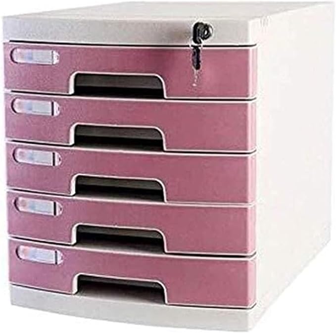File Cabinet Storage Lockable Data Office Drawer Confidentiality Desktop Organizer Storage Box Pp Plastic 5-Layers