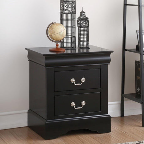 Louis Philippe III Nightstand in Black