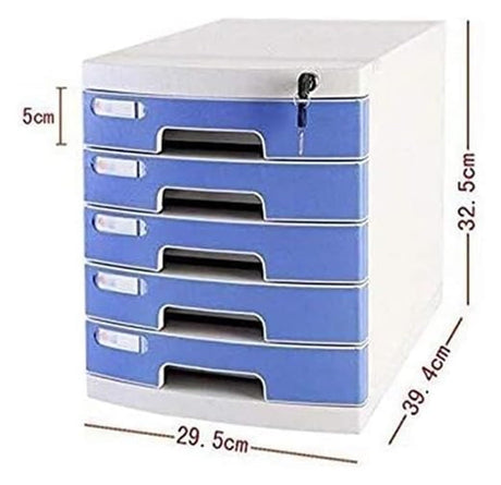 File Cabinet Storage Lockable Data Office Drawer Confidentiality Desktop Organizer Storage Box Pp Plastic 5-Layers