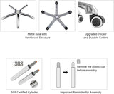 Drafting Chair with Wheels and Footrest - Heavy Duty Tall Office Stool