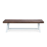 318118 Carlisle Benches, Sandblasted Dark Brown + White