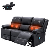 Reclining Sofa with Massage&Heat Function, Wall Hunger Recliner Couch