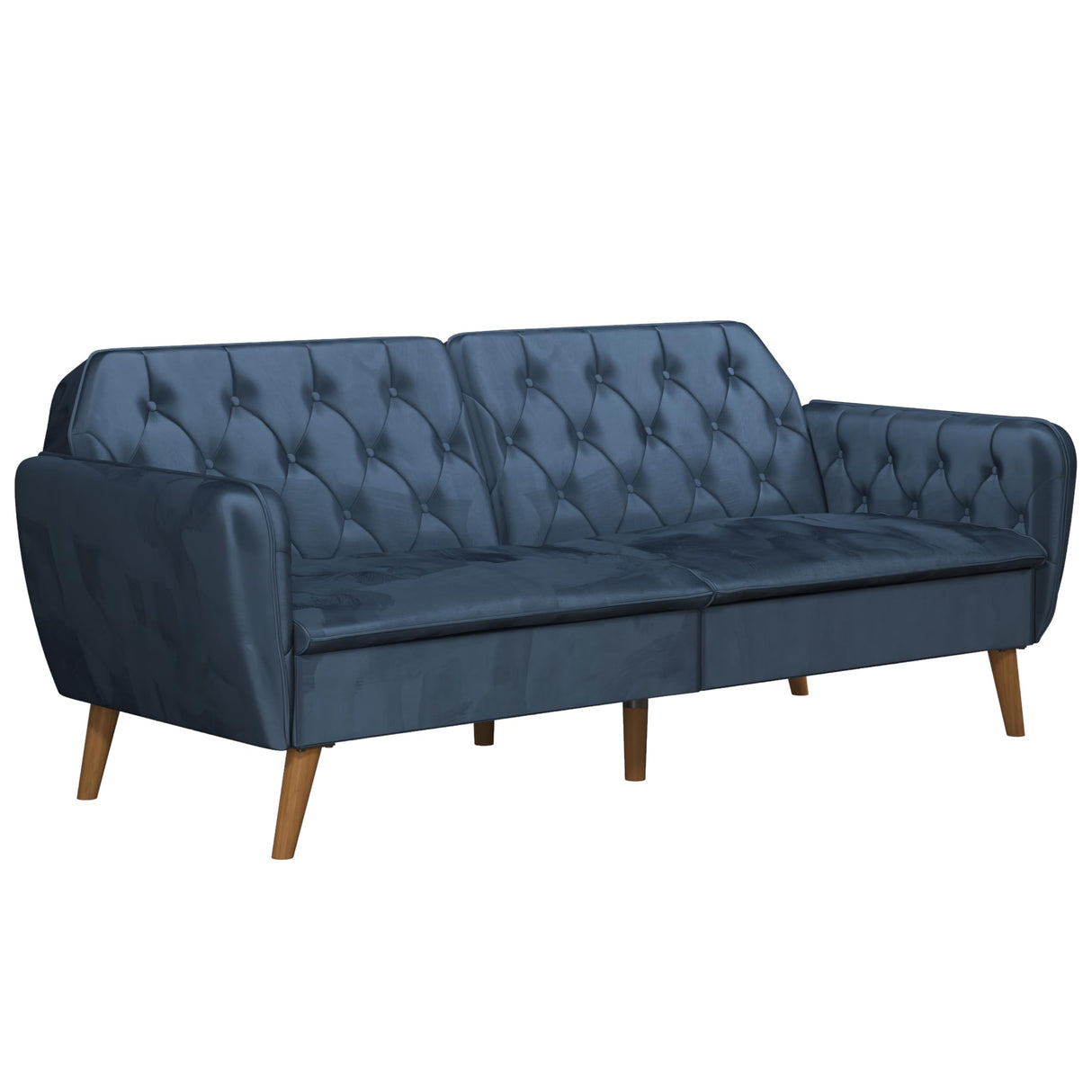 Tallulah Memory Foam Futon, Blue Velvet