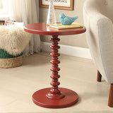 Round Pedestal Table Wood Side Table, Accent Martini Table Drink Table Coffee