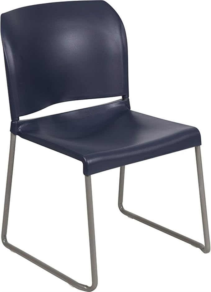 HERCULES Series 880 lb. Capacity Yellow Full Back Contoured Stack Chair