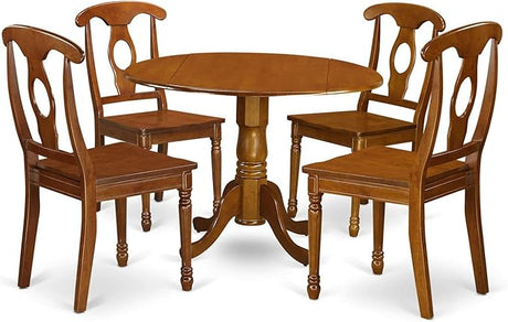 DLNA5-SBR-C 5 Piece Kitchen Set Includes a Round Dining Room Table with