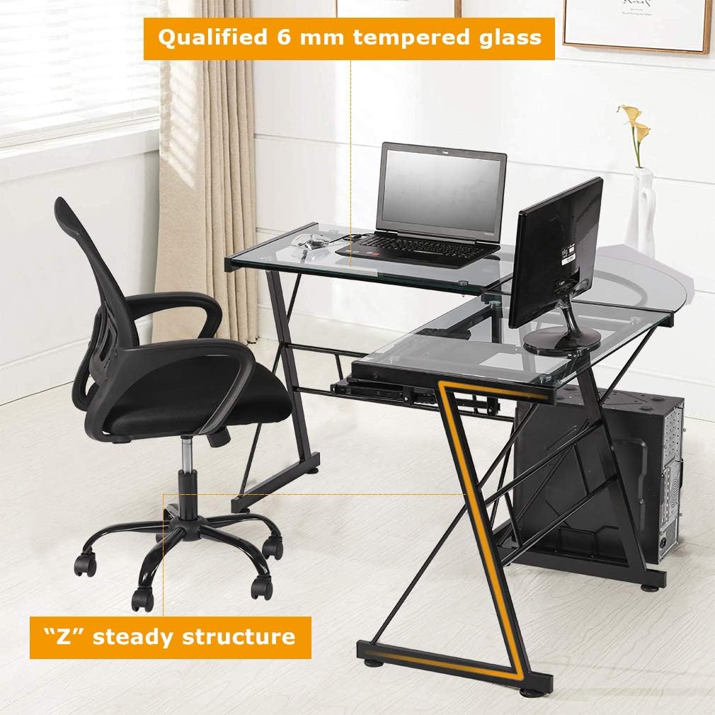 Computer Desk Gaming Desk L Shaped Corner Desk Home Office Writing