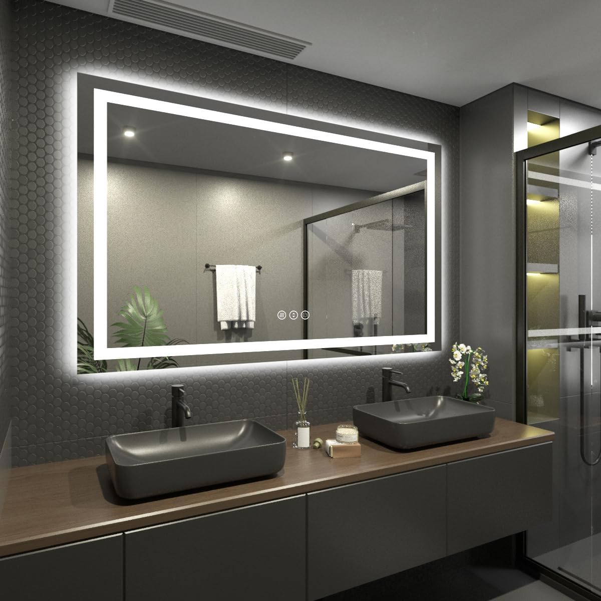 LED Mirror for Bathroom, Lighted Vanity Mirror