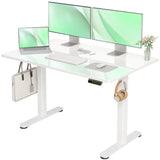 Glass Standing Desk, Electric Standing Desk Adjustable Height