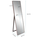 HomeRoots Sleek Brushed Brass Rectangular Full Length Standing Mirror