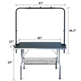 46-Inch Heavy Duty Dog Grooming Table for Large Pets