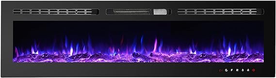 Electric Fireplaces Recessed Wall Mounted Fireplace Inser