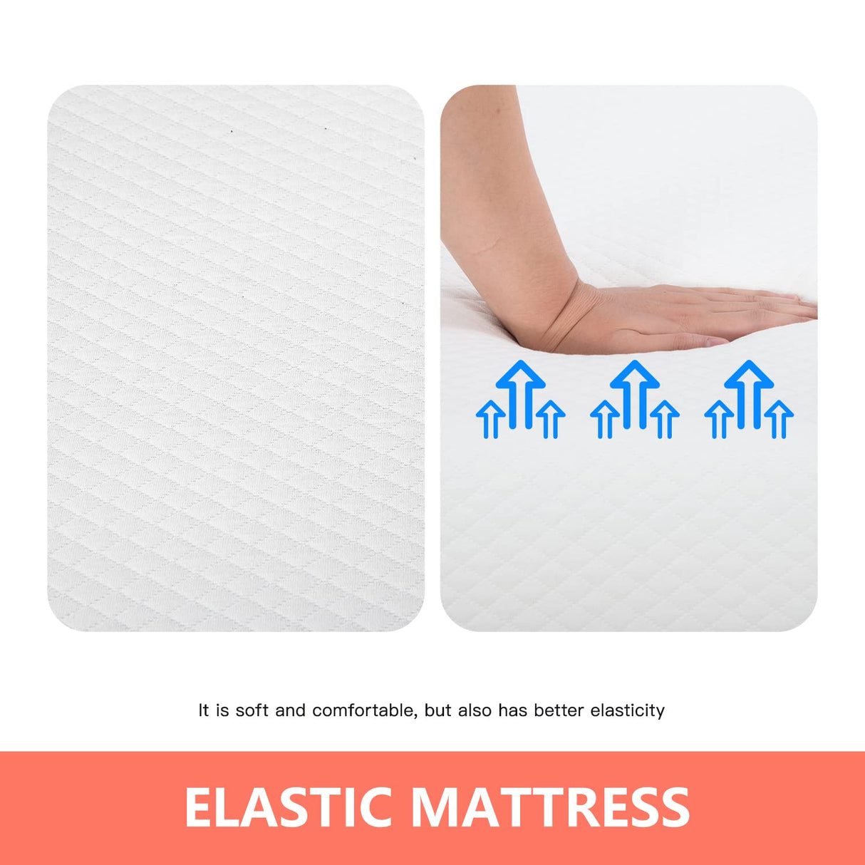 5 Inch Gel Memory Foam Mattress Medium-Firm Mattress for Pressure Relief & Cooler Sleep