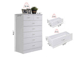 7 Drawer Wood Dresser for Bedroom