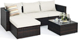 5 Piece Outdoor Patio Furniture Set, Sturdy Frame and Weight Capacity Up to 360 Pounds